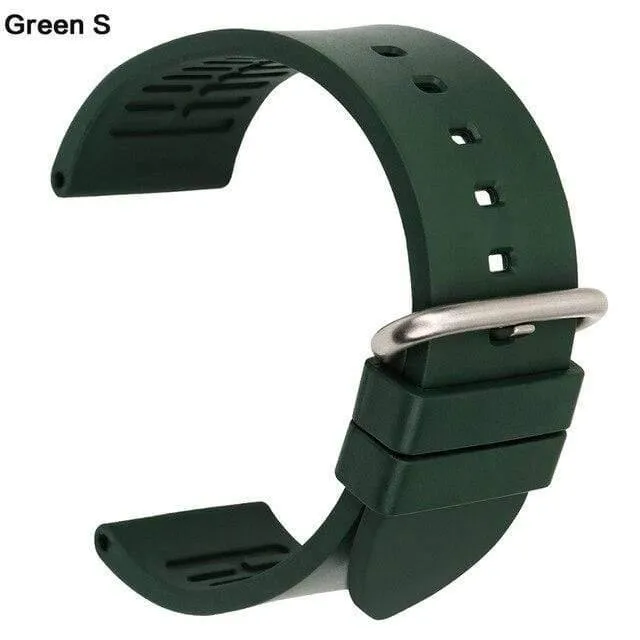 20mm 22mm 24mm Fluorkautschuk-Uhrenarmbänder Orange Sport Smart Uhrenarmband Armband Zubehör Armband Gürtel