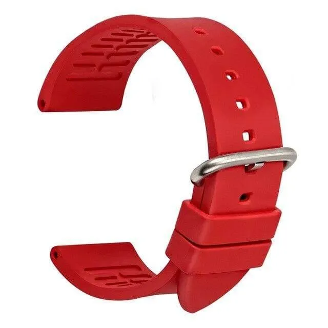 20mm 22mm 24mm Fluorkautschuk-Uhrenarmbänder Orange Sport Smart Uhrenarmband Armband Zubehör Armband Gürtel