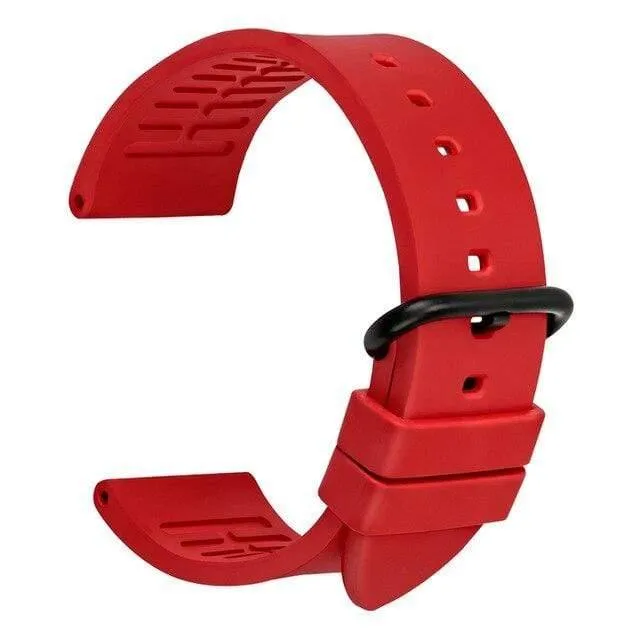 20mm 22mm 24mm Fluorkautschuk-Uhrenarmbänder Orange Sport Smart Uhrenarmband Armband Zubehör Armband Gürtel