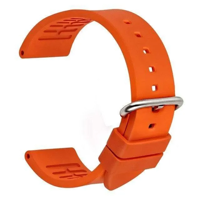 20mm 22mm 24mm Fluorkautschuk-Uhrenarmbänder Orange Sport Smart Uhrenarmband Armband Zubehör Armband Gürtel