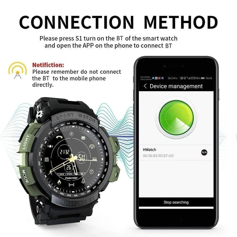 Smart Watch Leben wasserdicht Bluetooth Anruf Erinnerung Digitaluhr lange Standby-Zeit SmartWatch Männer Frauen