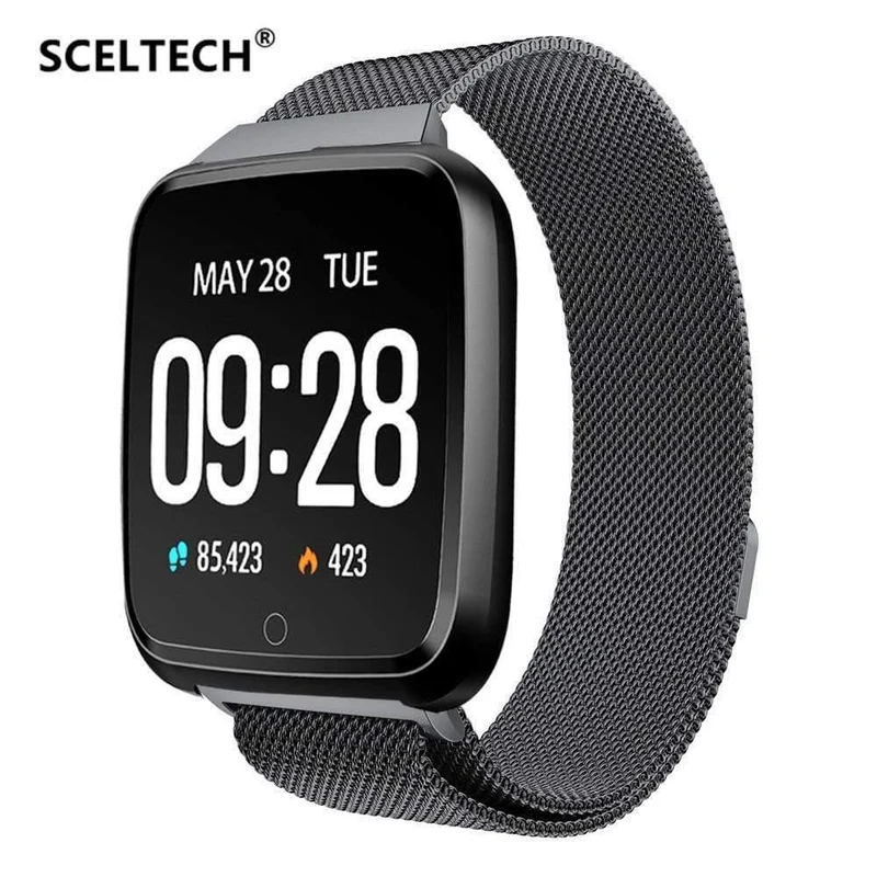 Smart Watch Blutdruck Sauerstoff Smartwatch Wasserdicht BT4.0 Herzfrequenzmesser für IOS Android