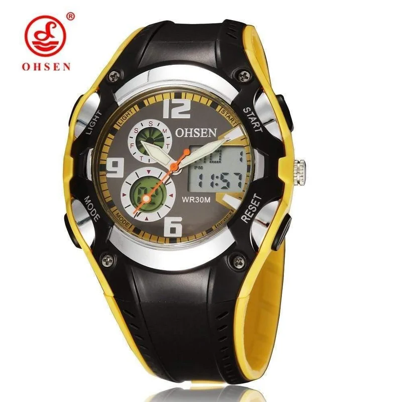 Marke Digitale Sportuhren Kinder Jungen Wasserdichte Schwarze Gummiband Armbanduhr Beliebte Militäruhr als Geschenk