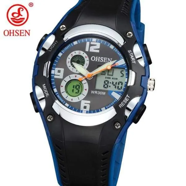 Marke Digitale Sportuhren Kinder Jungen Wasserdichte Schwarze Gummiband Armbanduhr Beliebte Militäruhr als Geschenk