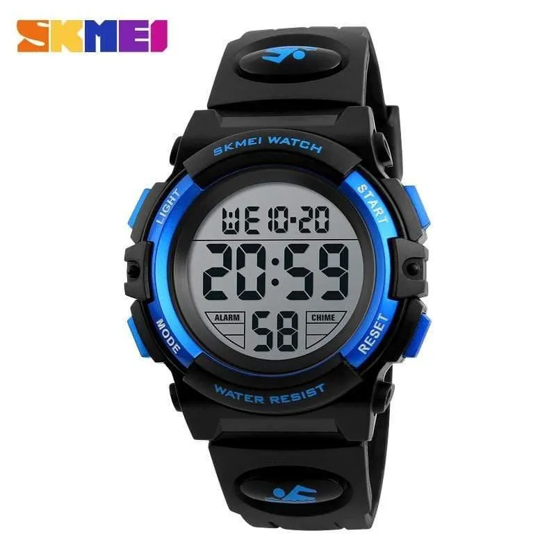 Marke Kinderuhren Kinderuhren für Jungen Mädchen LED Digitaluhr Multifunktionale wasserdichte Armbanduhr montre enfant