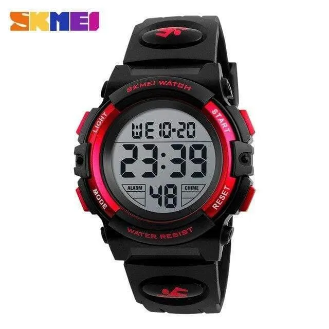 Marke Kinderuhren Kinderuhren für Jungen Mädchen LED Digitaluhr Multifunktionale wasserdichte Armbanduhr montre enfant