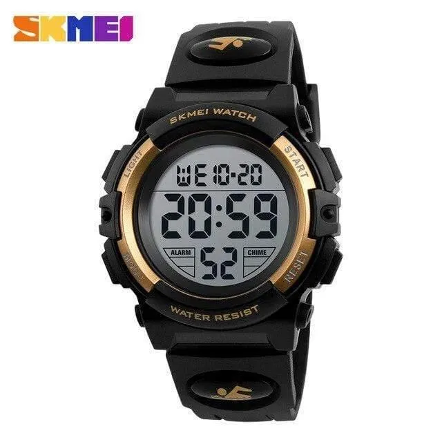Marke Kinderuhren Kinderuhren für Jungen Mädchen LED Digitaluhr Multifunktionale wasserdichte Armbanduhr montre enfant