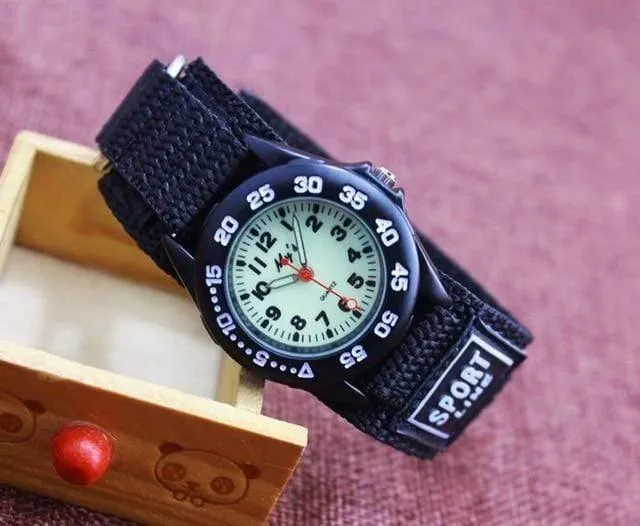 Cartoon Uhr Mode Kinder Jungen Kinder Studenten Nylon männer Sport Uhren Analog uhr Relogio