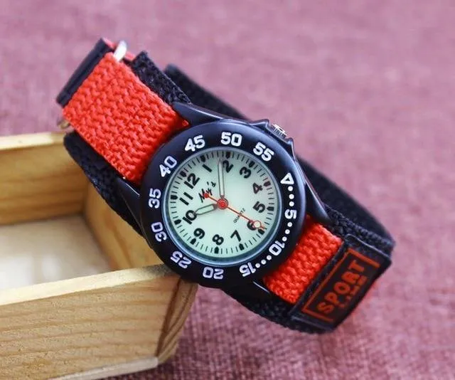 Cartoon Uhr Mode Kinder Jungen Kinder Studenten Nylon männer Sport Uhren Analog uhr Relogio