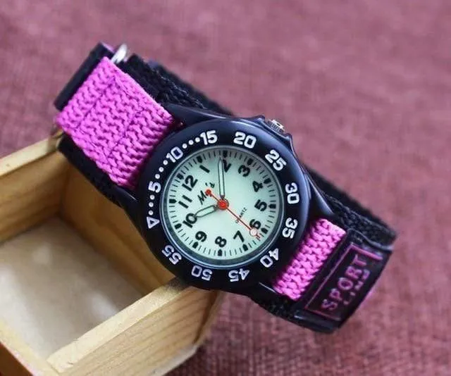 Cartoon Uhr Mode Kinder Jungen Kinder Studenten Nylon männer Sport Uhren Analog uhr Relogio