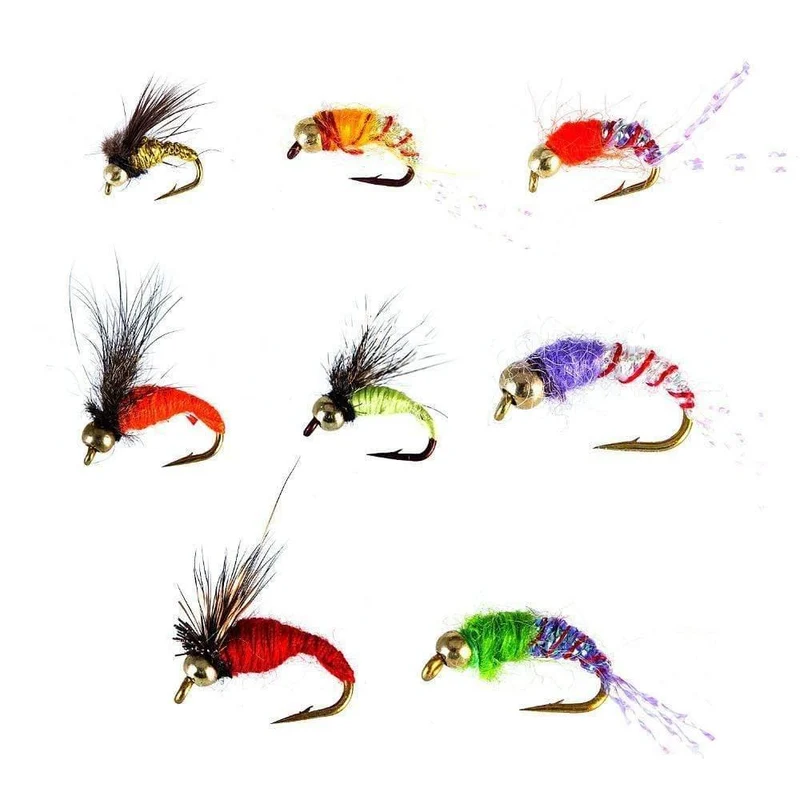 40PCS Fliegen Angeln Locken Nass Fliegen Angeln Fliegen Angeln Köder Fliegen Angeln Köder Box