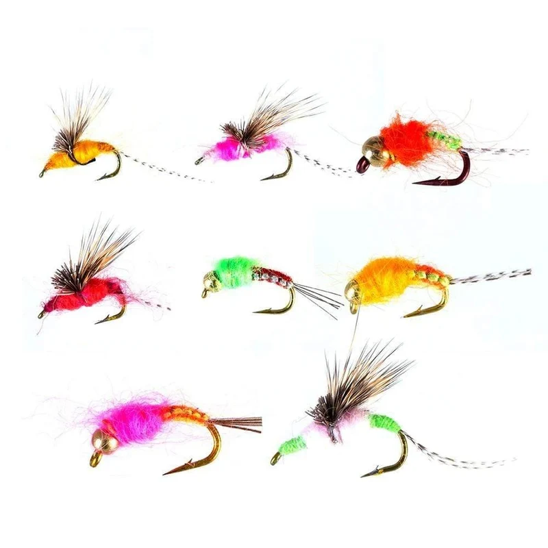 40PCS Fliegen Angeln Locken Nass Fliegen Angeln Fliegen Angeln Köder Fliegen Angeln Köder Box