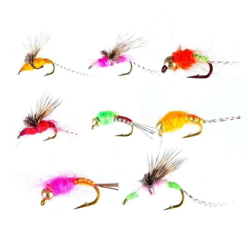 40PCS Fliegen Angeln Locken Nass Fliegen Angeln Fliegen Angeln Köder Fliegen Angeln Köder Box