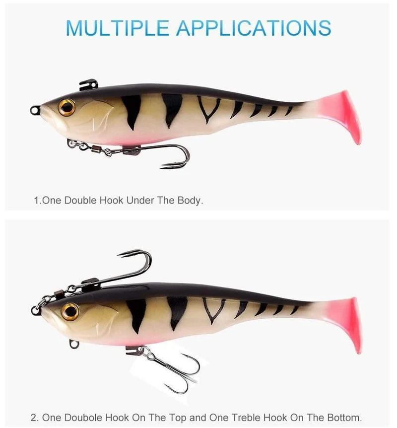 Gummiköder Swim Shad Doppelhaken Angelköder 170mm 55g Saltwater Swimbait Fishing Good Action Gummiköder
