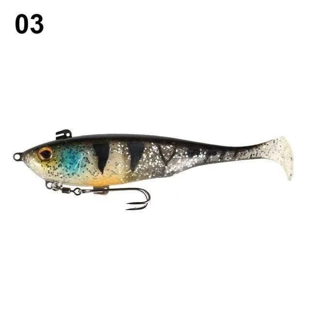 Gummiköder Swim Shad Doppelhaken Angelköder 170mm 55g Saltwater Swimbait Fishing Good Action Gummiköder