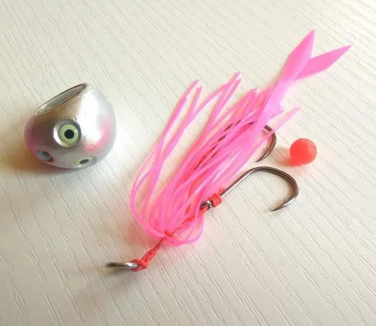 4 stücke 135g/100g/80g/60g/40g Pesca Slider Snapper/Meer brassen Jig kopf mit rock blei jig jigging locken kostenloser versand