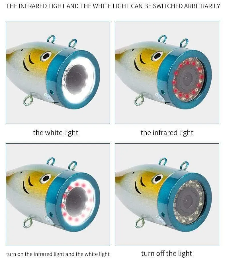 Fischfinder 15/30/50M DVR 1000TVL Unterwasser-Jagdvideokamera zum Angeln 7"Monitor 24 steuerbare LEDs