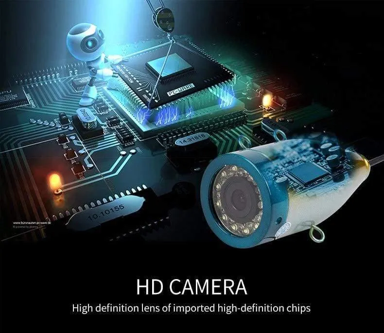 Fischfinder 15/30/50M DVR 1000TVL Unterwasser-Jagdvideokamera zum Angeln 7"Monitor 24 steuerbare LEDs