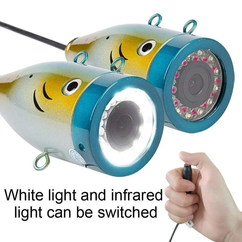 Fischfinder 15/30/50M DVR 1000TVL Unterwasser-Jagdvideokamera zum Angeln 7"Monitor 24 steuerbare LEDs