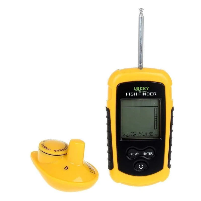 Lucky FFW1108-1 Tragbarer drahtloser 100m-Fischfinder-Alarm 40M / 130FT Sonartiefe Ocean River