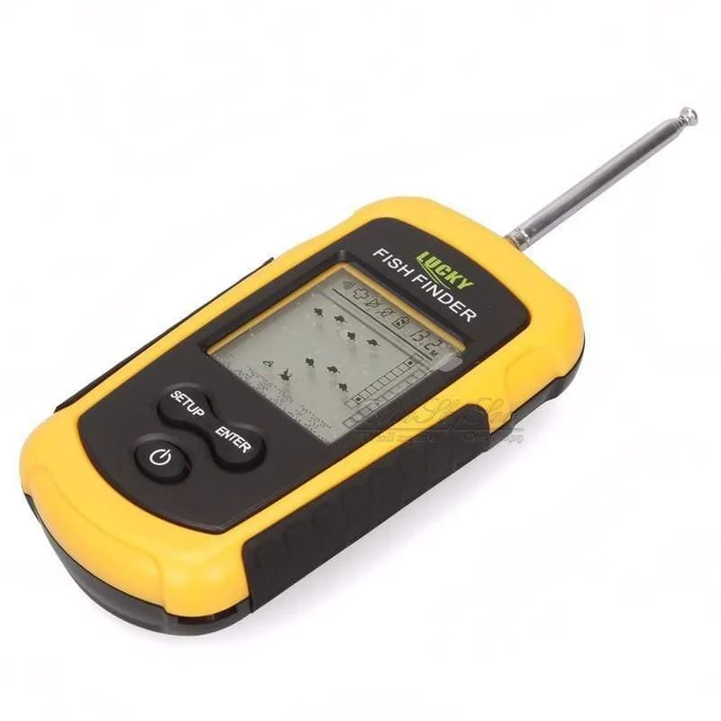 Lucky FFW1108-1 Tragbarer drahtloser 100m-Fischfinder-Alarm 40M / 130FT Sonartiefe Ocean River