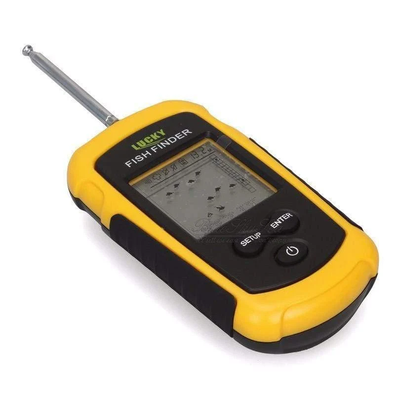 Lucky FFW1108-1 Tragbarer drahtloser 100m-Fischfinder-Alarm 40M / 130FT Sonartiefe Ocean River