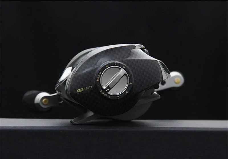 18 + 1 BB Angelrolle Carbon Shell Leichte 217g Max Drag 10KG/17.6 LB Baitcastingrolle Casting Reel Reel Angeln