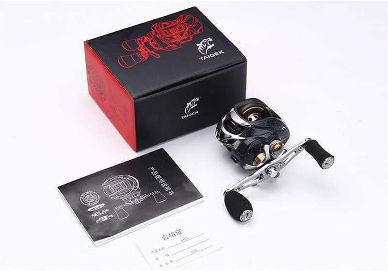 18 + 1 BB Angelrolle Carbon Shell Leichte 217g Max Drag 10KG/17.6 LB Baitcastingrolle Casting Reel Reel Angeln