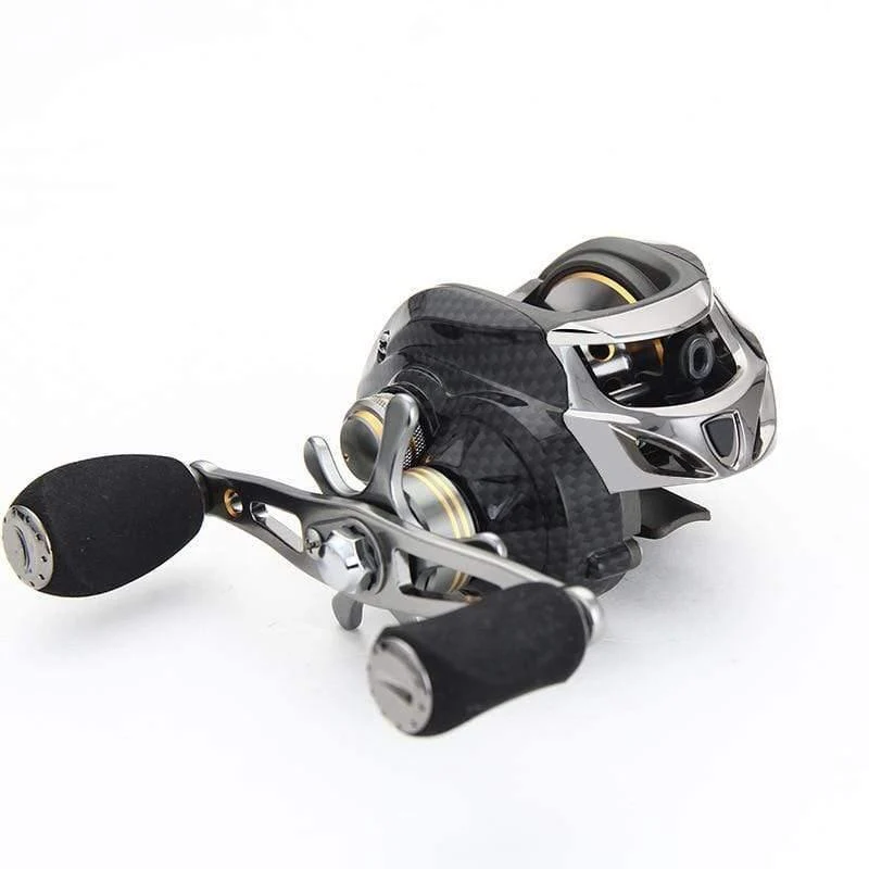 18 + 1 BB Angelrolle Carbon Shell Leichte 217g Max Drag 10KG/17.6 LB Baitcastingrolle Casting Reel Reel Angeln