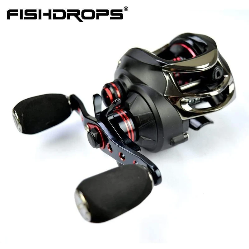 Casting Angelrolle Baitcasting Rollen Salzwasser Süßwasser Baitcaster 17+1BB Magnetbremssystem Angelrolle