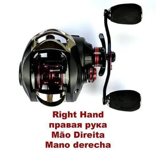 Casting Angelrolle Baitcasting Rollen Salzwasser Süßwasser Baitcaster 17+1BB Magnetbremssystem Angelrolle