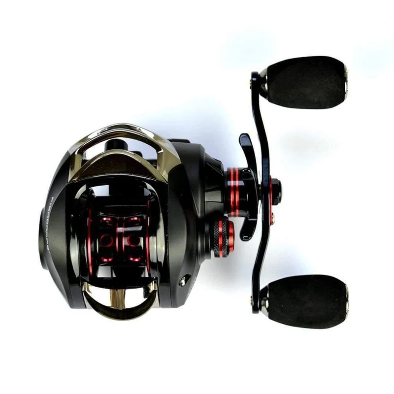 Casting Angelrolle Baitcasting Rollen Salzwasser Süßwasser Baitcaster 17+1BB Magnetbremssystem Angelrolle