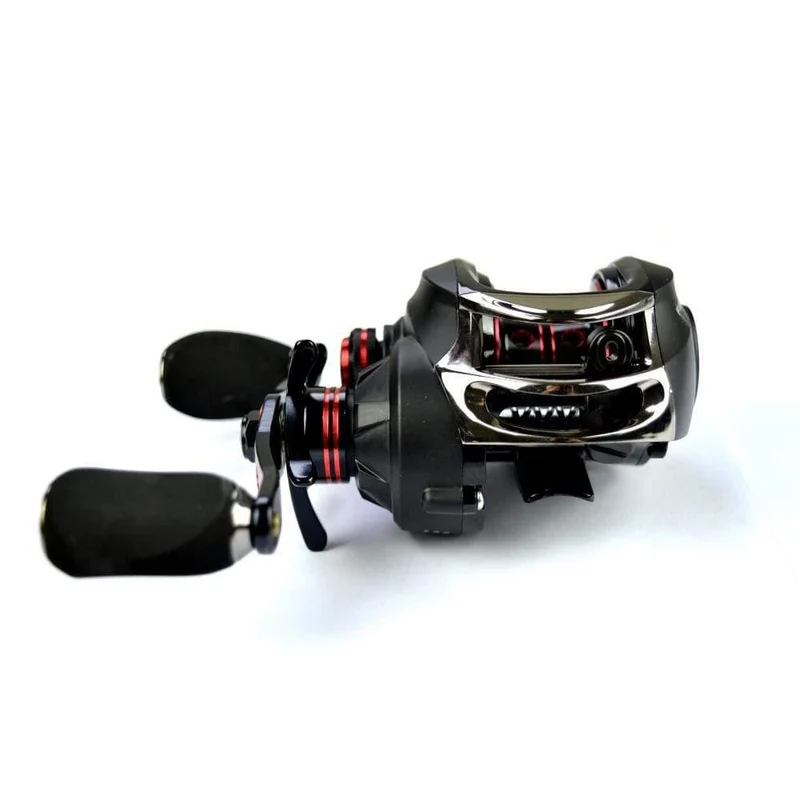 Casting Angelrolle Baitcasting Rollen Salzwasser Süßwasser Baitcaster 17+1BB Magnetbremssystem Angelrolle