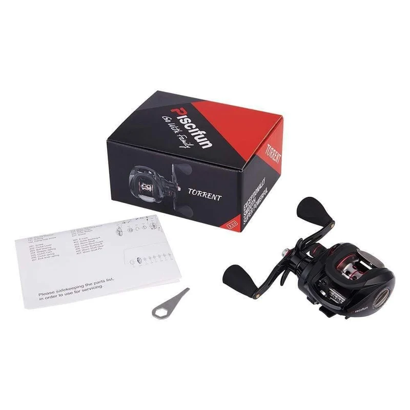 Torrent Angelrolle 8.1kg Carbon Drag 7.1: 1 5.3: 1 Übersetzungsverhältnis 6 Bearings Magnetic Brake Low Profile Baitcasting Rolle