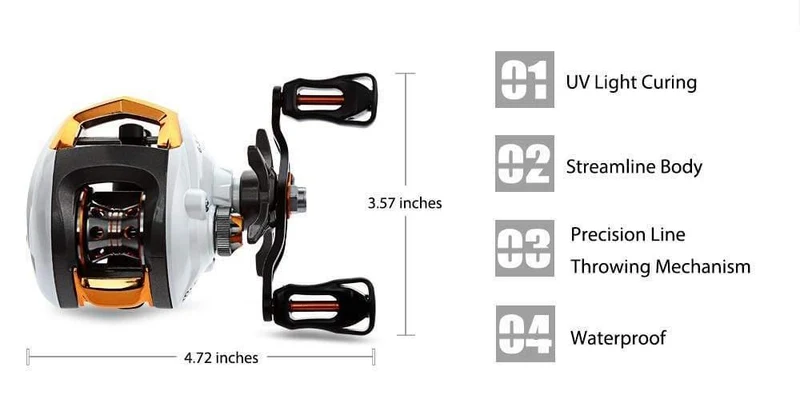 12 + 1 Lager, wasserdicht, Links-/Rechtshand-Baitcasting-Angelrolle, Hochgeschwindigkeits-Angelrolle mit magnetischem Bremssystem