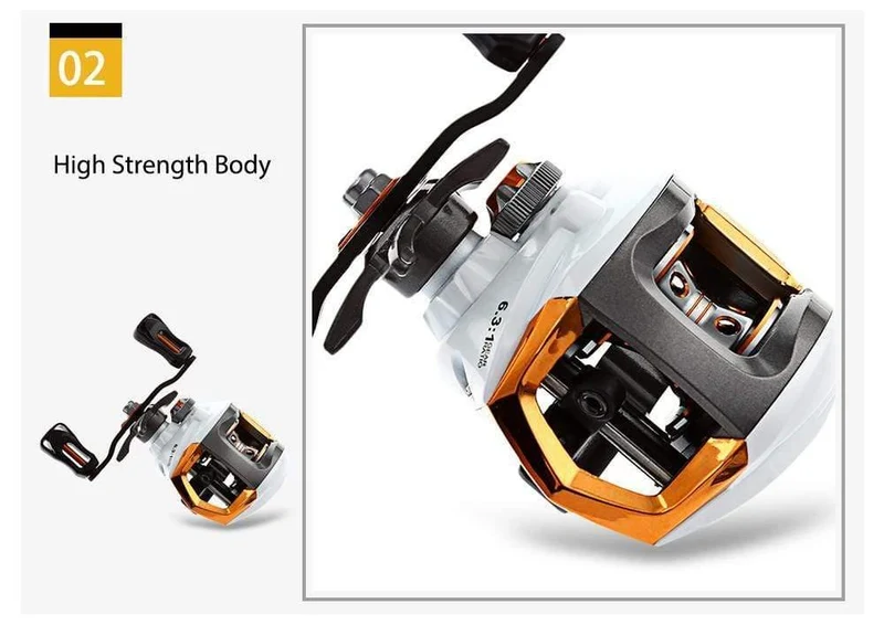 12 + 1 Lager, wasserdicht, Links-/Rechtshand-Baitcasting-Angelrolle, Hochgeschwindigkeits-Angelrolle mit magnetischem Bremssystem