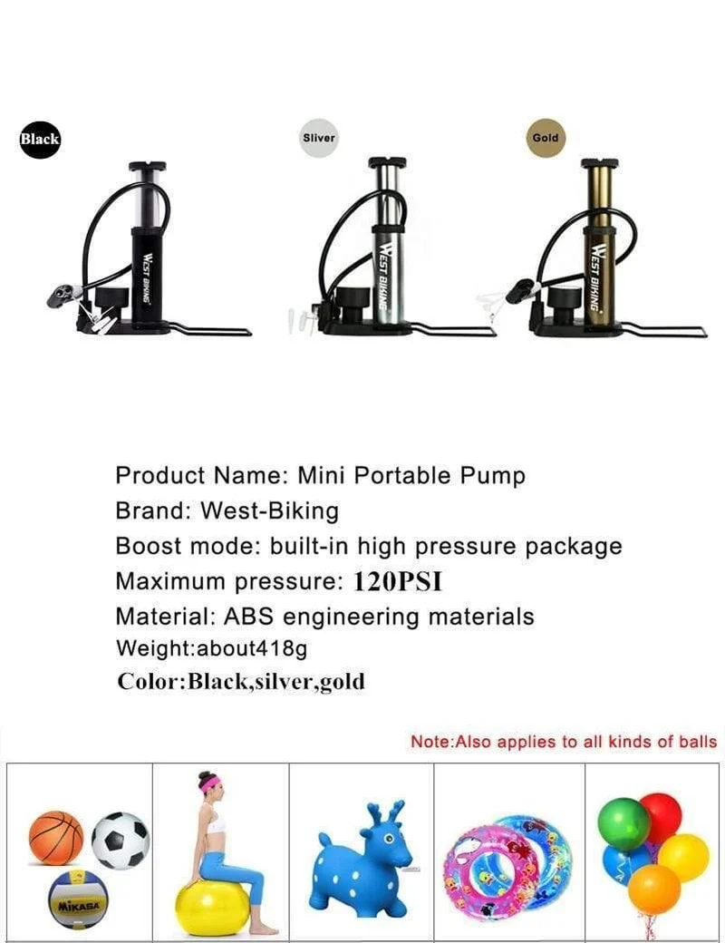 Fahrradpumpe Tragbare ultraleichte MTB Mountainbike Pumpe Radfahren Bisiklet Aksesuar Hochdruck Fahrradpumpe