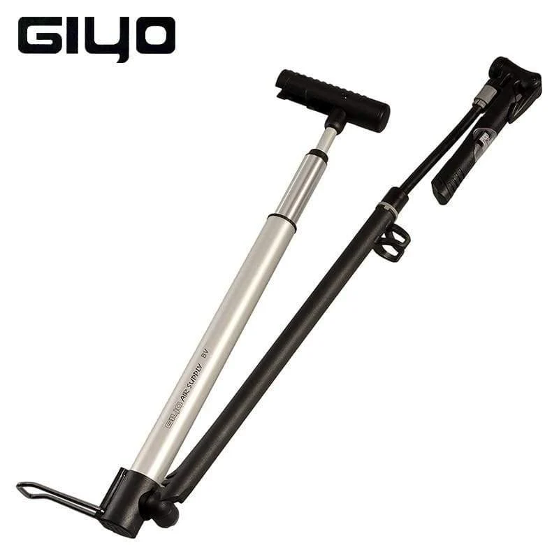 Fahrradpumpe, 140 PSI, MTB, faltbar, für Fahrradball, Aluminiumlegierung, tragbare Bodenluftpumpe, Presta-/Schrader-Ventil