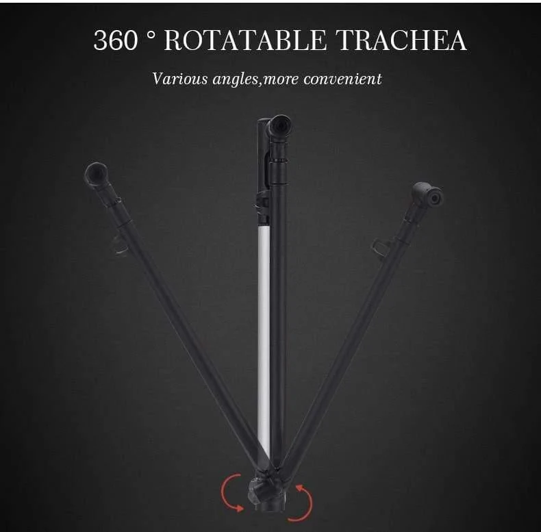 Fahrradpumpe, 140 PSI, MTB, faltbar, für Fahrradball, Aluminiumlegierung, tragbare Bodenluftpumpe, Presta-/Schrader-Ventil