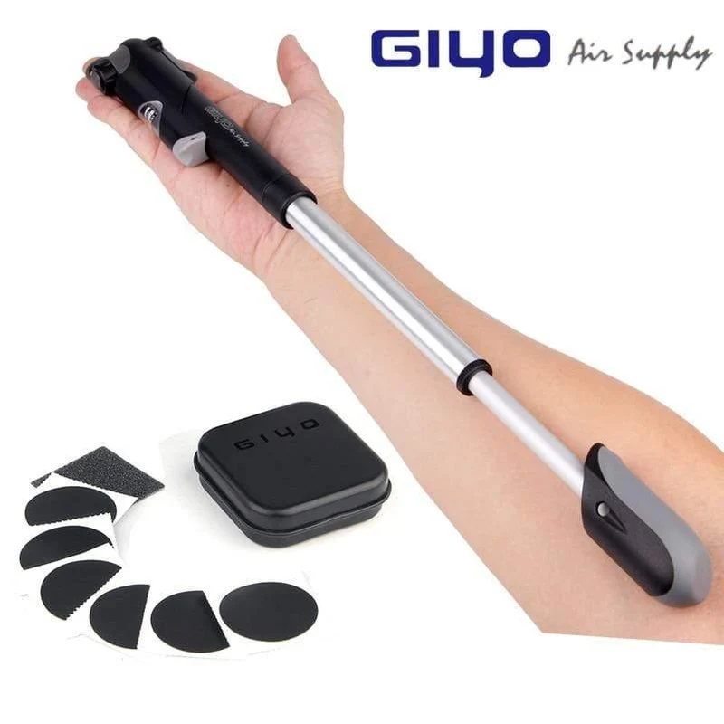 Clevere Ventile für Schrader/Presta-Fahrradpumpe mit Manometer, tragbare Minipumpe für Fahrrad-Luftpumpe, Fahrradreifenpumpe, Zubehör