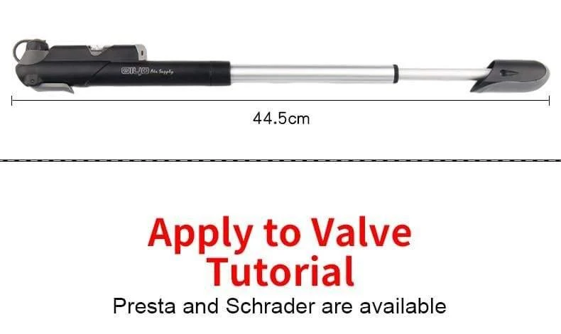 Clevere Ventile für Schrader/Presta-Fahrradpumpe mit Manometer, tragbare Minipumpe für Fahrrad-Luftpumpe, Fahrradreifenpumpe, Zubehör