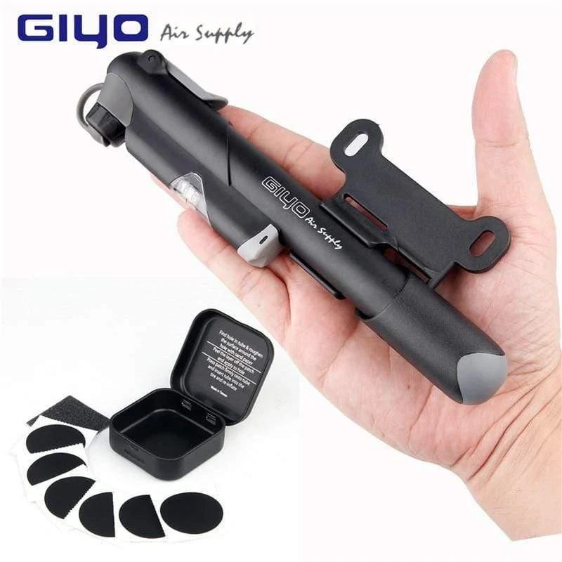 Clevere Ventile für Schrader/Presta-Fahrradpumpe mit Manometer, tragbare Minipumpe für Fahrrad-Luftpumpe, Fahrradreifenpumpe, Zubehör
