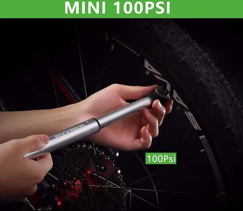Mini Tragbare Fahrradpumpe 100 Psi Aluminiumlegierung Radfahren Fahrradpumpe Fit Presta & Schrader Ventil MTB Mountainbike Pumpe