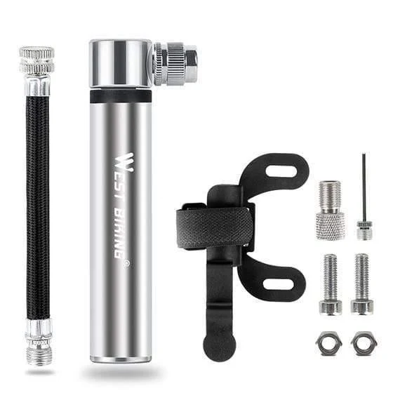 Tragbare Mini Fahrradpumpe Aluminiumlegierung Radfahren Handluftpumpe AV/FV Ball Reifenfüller MTB Mountainbike Pumpe