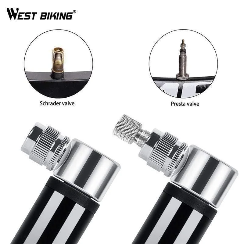 Tragbare Mini Fahrradpumpe Aluminiumlegierung Radfahren Handluftpumpe AV/FV Ball Reifenfüller MTB Mountainbike Pumpe