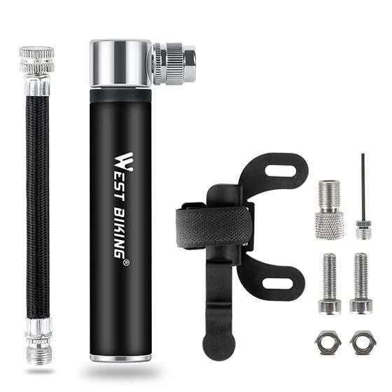 Tragbare Mini Fahrradpumpe Aluminiumlegierung Radfahren Handluftpumpe AV/FV Ball Reifenfüller MTB Mountainbike Pumpe