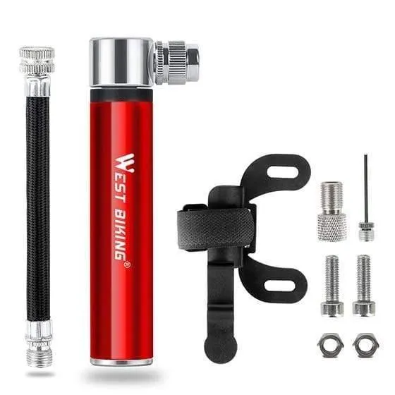 Tragbare Mini Fahrradpumpe Aluminiumlegierung Radfahren Handluftpumpe AV/FV Ball Reifenfüller MTB Mountainbike Pumpe
