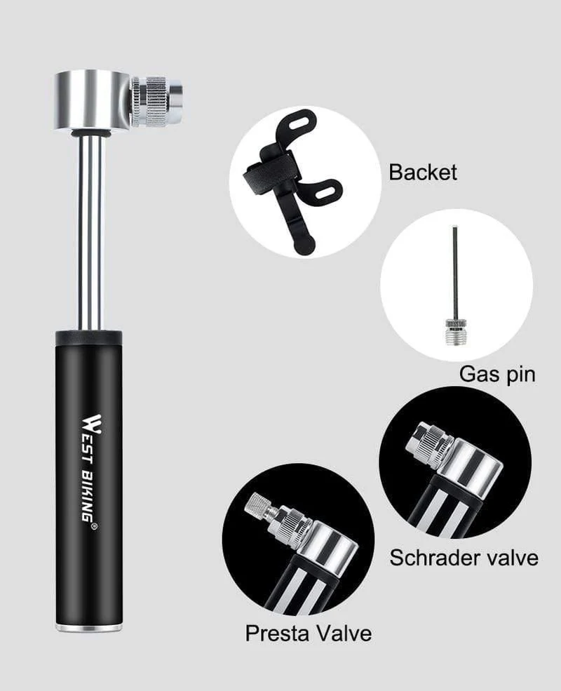 Fahrradpumpe Inflador Bicicleta Fahrradluftpumpen für AV/FV Radfahren Inflator MTB Legierung Mini Handpumpe Fahrradreifenpumpe