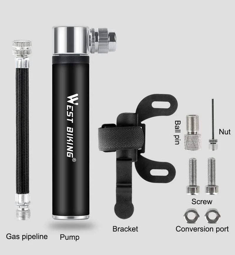 Fahrradpumpe Inflador Bicicleta Fahrradluftpumpen für AV/FV Radfahren Inflator MTB Legierung Mini Handpumpe Fahrradreifenpumpe