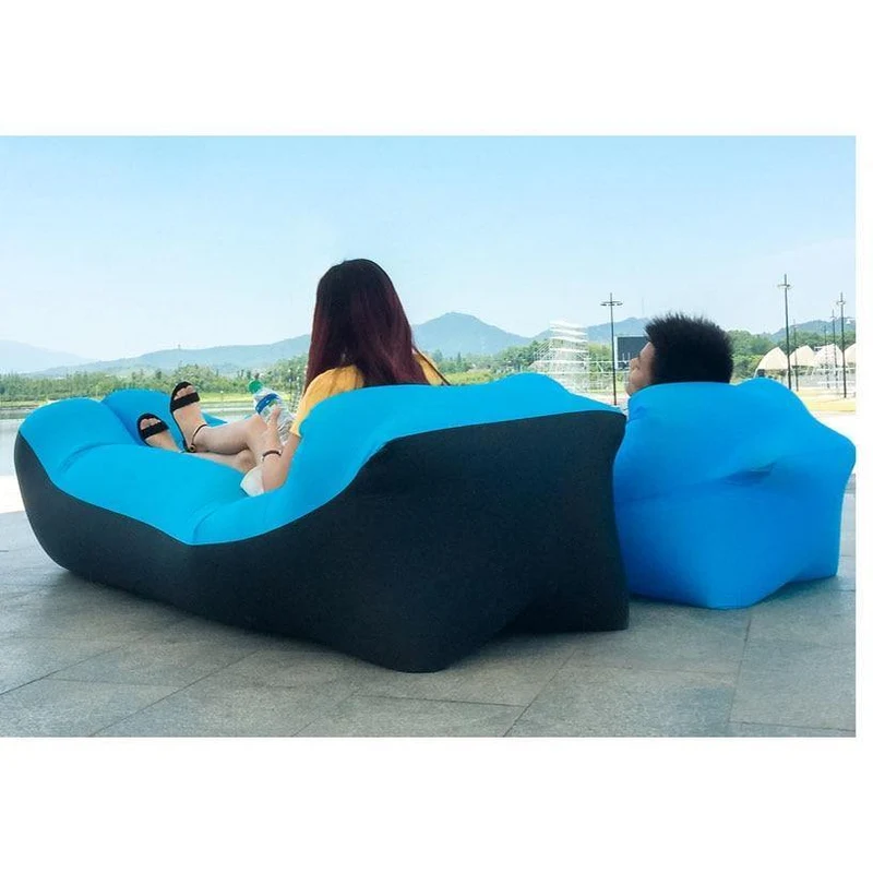 Schlafsack camping ausrüstung faule tasche aufblasbare luft sofa strand luft bett stuhl hamac gonflable liege sofa hinchable laybag